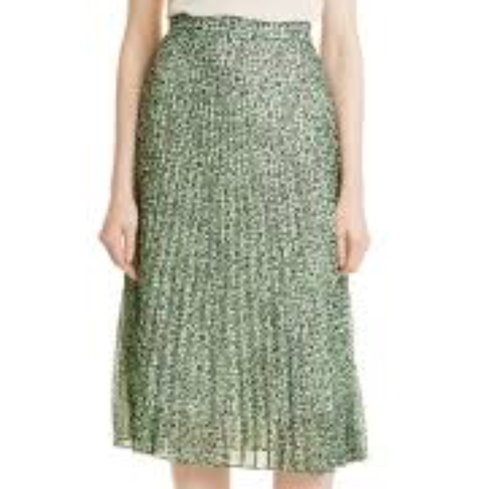 Hugo BOSS Vaplina abstract print pleated midi skirt size 0